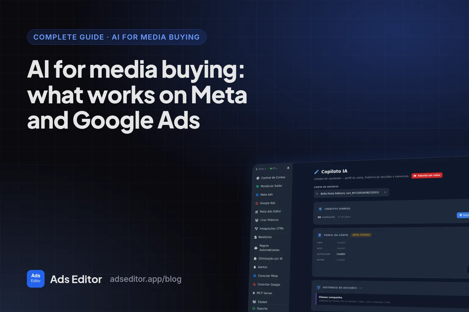 AI copilot for media buying answering questions with real Meta and Google Ads account data